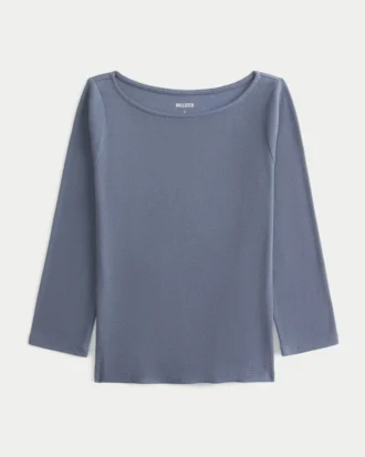 3/4-ärmad baby-T-shirt med slitsad halsringning