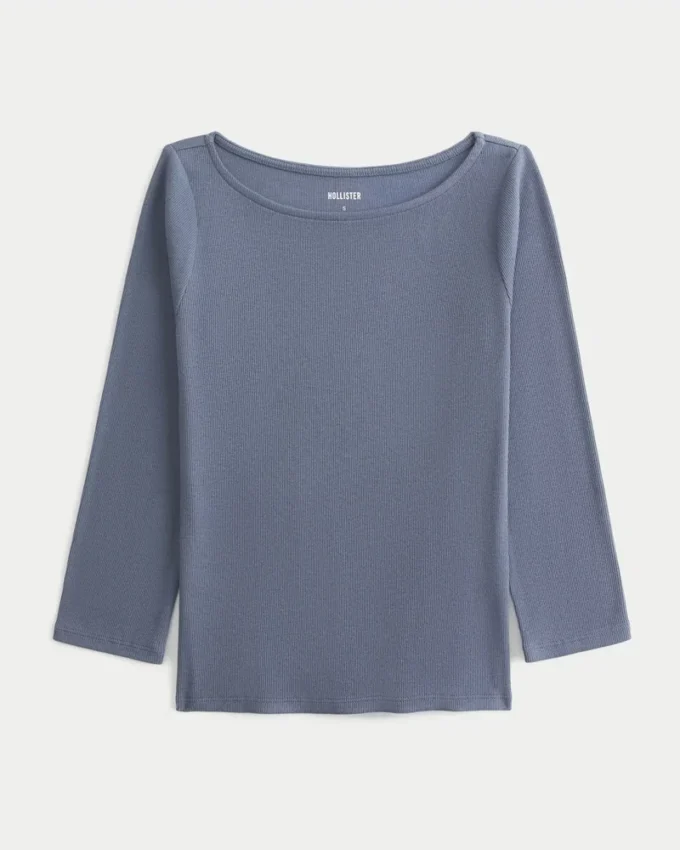 3/4-ärmad baby-T-shirt med slitsad halsringning