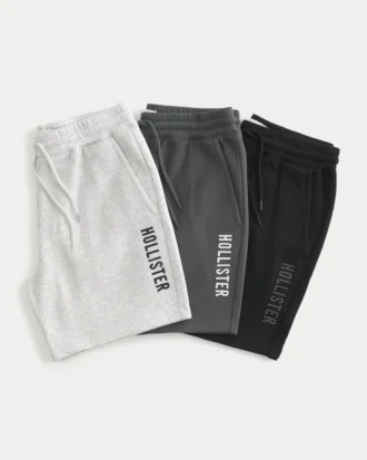 3-pack shorts med logo, längd till mitten av låret