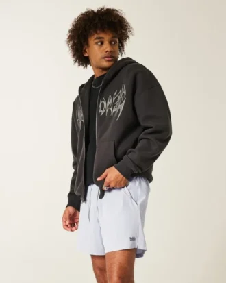 Aktiva shorts med logo, halvlånga