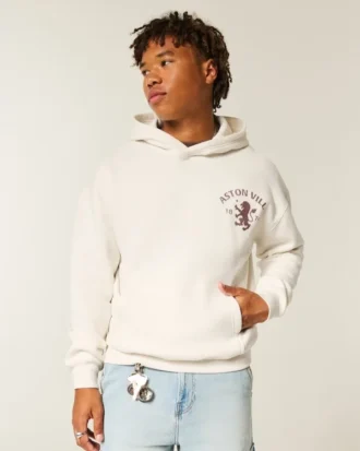 Aston Villa F.C. Hoodie med tryck