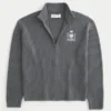 Avslappnad grafisk zip-up-tröja