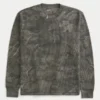 Avslappnad långärmad camouflage-tröja med termofunktion