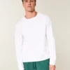 Avslappnad långärmad T-shirt i bomull