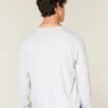 Avslappnad långärmad T-shirt i bomull