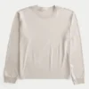 Avslappnad långärmad T-shirt i bomull