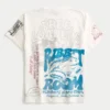 Avslappnad T-shirt med blandad grafik Avslappnad T-shirt med blandad grafik