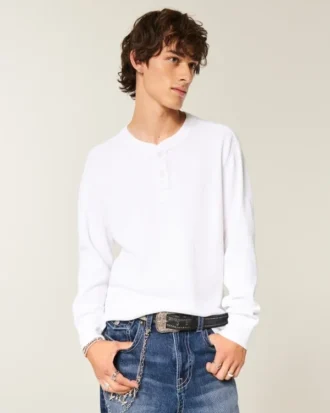 Avslappnad termisk Henley