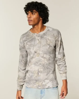 Avslappnad termisk Henley