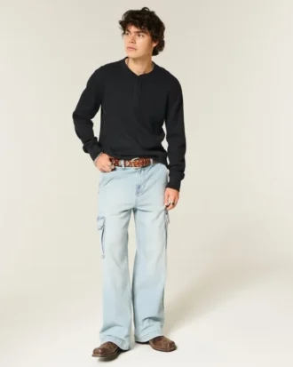 Avslappnad termisk Henley
