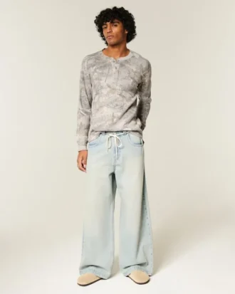 Avslappnad termisk Henley