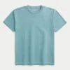 Avslappnad tvättad T-shirt med rund hals Avslappnad tvättad T-shirt med rund hals