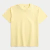 Avslappnad tvättad T-shirt med rund hals Avslappnad tvättad T-shirt med rund hals