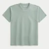 Avslappnad tvättad T-shirt med rund hals Avslappnad tvättad T-shirt med rund hals