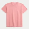 Avslappnad tvättad T-shirt med rund hals Avslappnad tvättad T-shirt med rund hals
