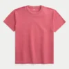Avslappnad tvättad T-shirt med rund hals Avslappnad tvättad T-shirt med rund hals