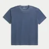 Avslappnad tvättad T-shirt med rund hals Avslappnad tvättad T-shirt med rund hals