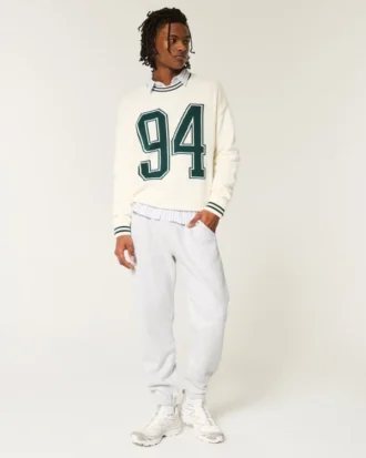 Avslappnade joggingbyxor i fleece