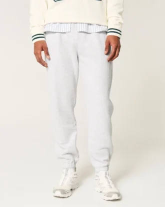 Avslappnade joggingbyxor i fleece