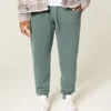 Avslappnade joggingbyxor i ribbad fleece Avslappnade joggingbyxor i ribbad fleece