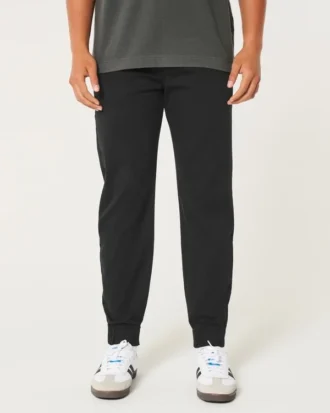 Avslappnade joggingbyxor i twill