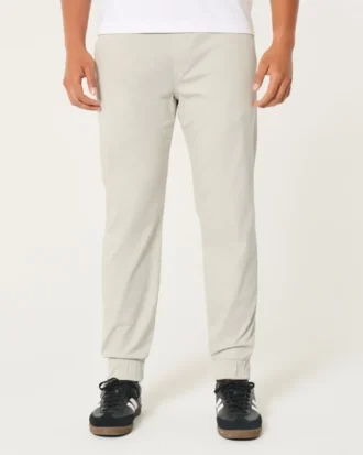 Avslappnade joggingbyxor i twill