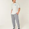 Avslappnade joggingbyxor med ribbade ben Avslappnade joggingbyxor med ribbade ben