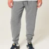 Avslappnade joggingbyxor med ribbade ben Avslappnade joggingbyxor med ribbade ben