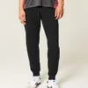 Avslappnade joggingbyxor med ribbade ben Avslappnade joggingbyxor med ribbade ben