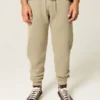 Avslappnade joggingbyxor med ribbade ben Avslappnade joggingbyxor med ribbade ben
