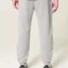 Avslappnade joggingbyxor med ribbade ben Avslappnade joggingbyxor med ribbade ben