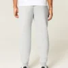 Avslappnade joggingbyxor med ribbade ben Avslappnade joggingbyxor med ribbade ben