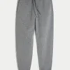 Avslappnade joggingbyxor med ribbade ben Avslappnade joggingbyxor med ribbade ben
