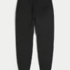 Avslappnade joggingbyxor med ribbade ben Avslappnade joggingbyxor med ribbade ben