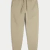 Avslappnade joggingbyxor med ribbade ben Avslappnade joggingbyxor med ribbade ben