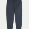 Avslappnade joggingbyxor med ribbade ben Avslappnade joggingbyxor med ribbade ben