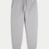 Avslappnade joggingbyxor med ribbade ben Avslappnade joggingbyxor med ribbade ben