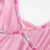 Babydoll-miniklänning med repkant