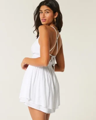Babydoll-overall med öppen rygg