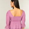 Babydoll-top med trekvartsärmar Babydoll-top med trekvartsärmar