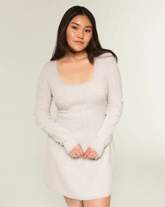 Babydoll-tröja med knytband bak Mini-klänning