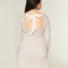 Babydoll-tröja med knytband bak Mini-klänning