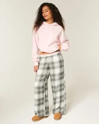 Baggy flanellbyxor