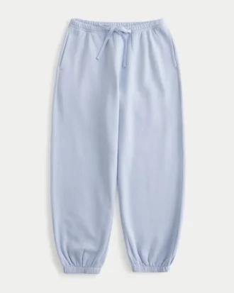 Baggy fleece-joggingbyxor