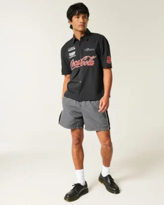 Baggy fotbollsshorts i midjehöjd