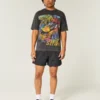Baggy fotbollsshorts i midjehöjd