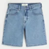 Baggy jeansshorts i mediumtvätt