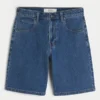 Baggy jeansshorts i mediumtvätt Baggy jeansshorts i mediumtvätt