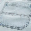 Baggy jeansshorts med kedjebroderi