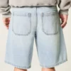 Baggy jeansshorts med stjärngrafik Baggy jeansshorts med stjärngrafik